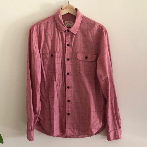 Brooks Brothers Red/Pink Button Down Shirt- M - Picture 1 of 9